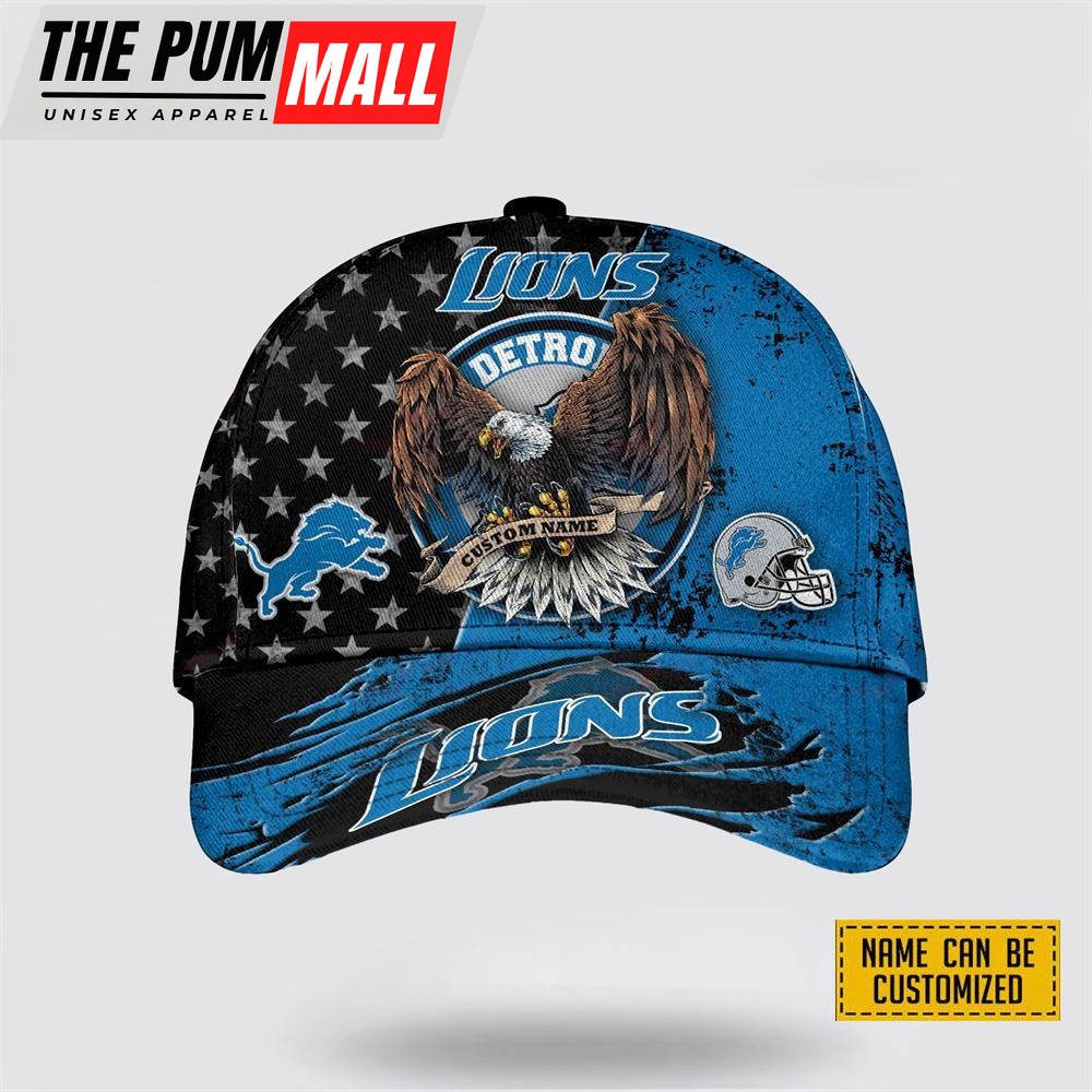 NFL Detroit Lions Cap 3D Personalized Classic Eagles Hats Show Your Team Spirit In Style