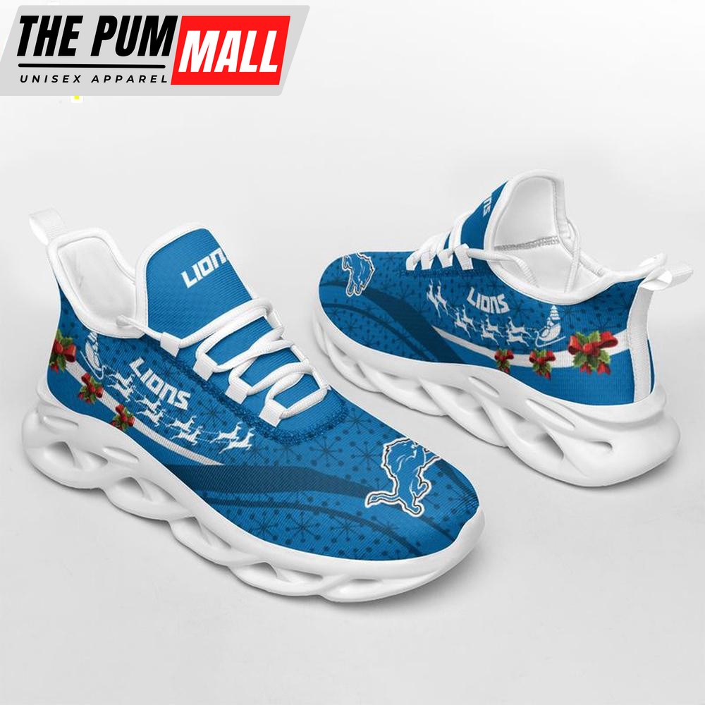 NFL Detroit Lions Christmas Pattern Max Soul Shoes Gift For Fans