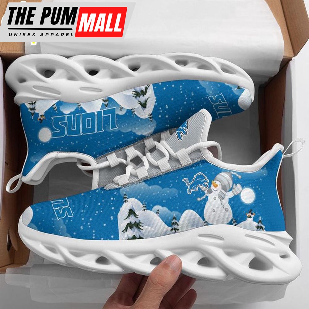 NFL Detroit Lions Christmas Snowman Max Soul Shoes