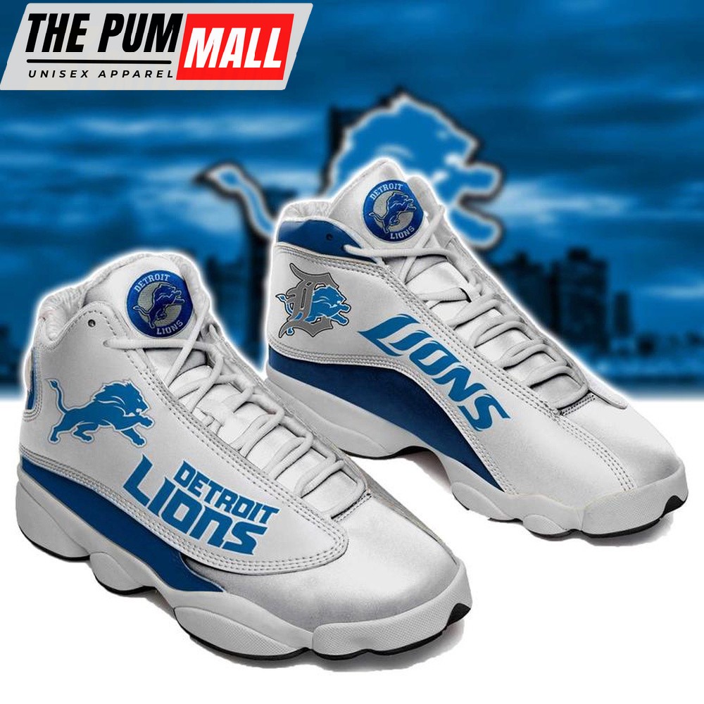 NFL Detroit Lions Football Air Jd 13 Shoes