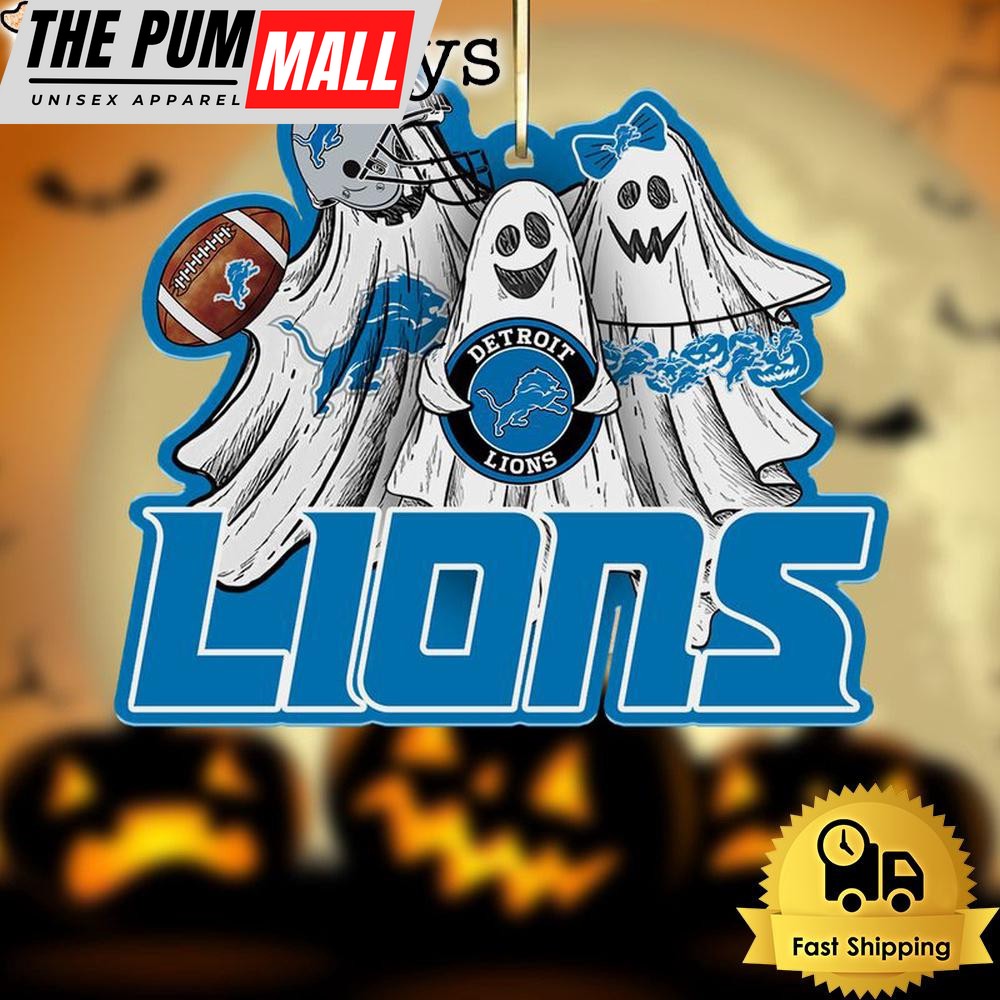 NFL Detroit Lions Football Halloween Ghosts Ornament Limited Edition