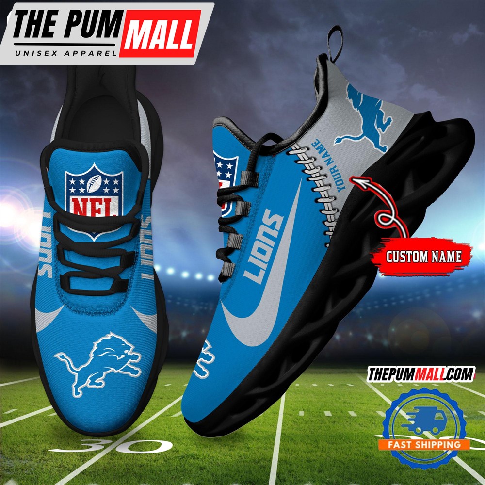 NFL Detroit Lions Football New Season Sneaker Max Soul Shoes