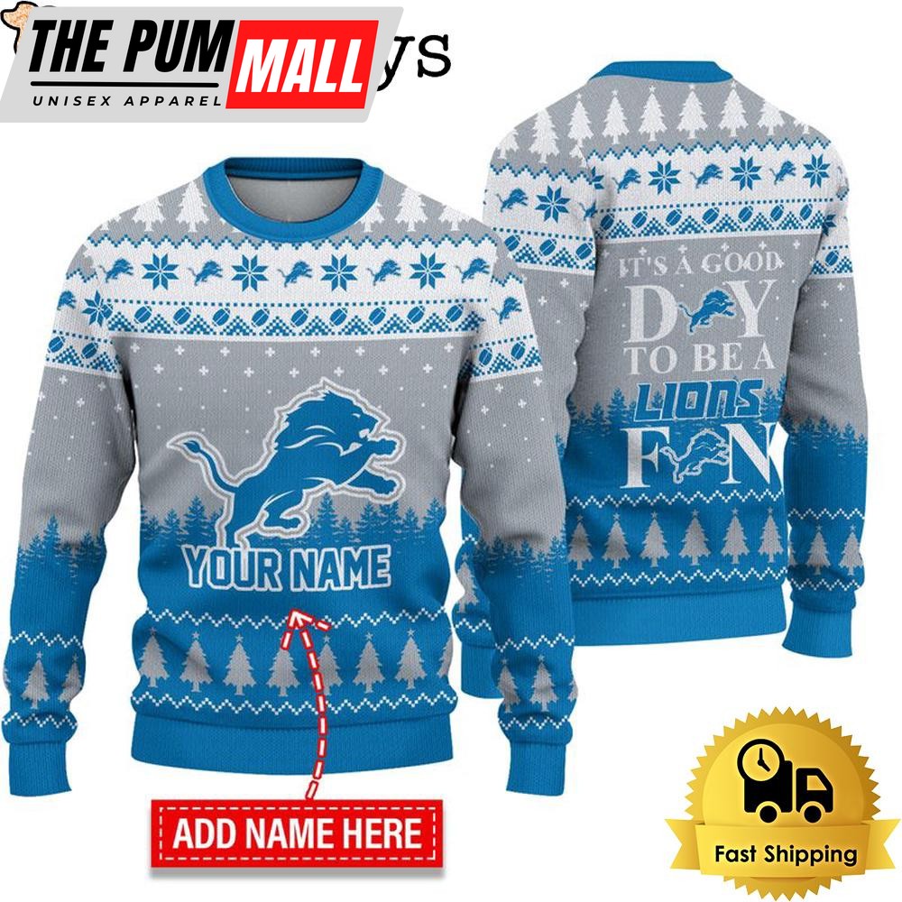 NFL Detroit Lions It’s A Good Day To Be A Fan Ugly Christmas Sweater