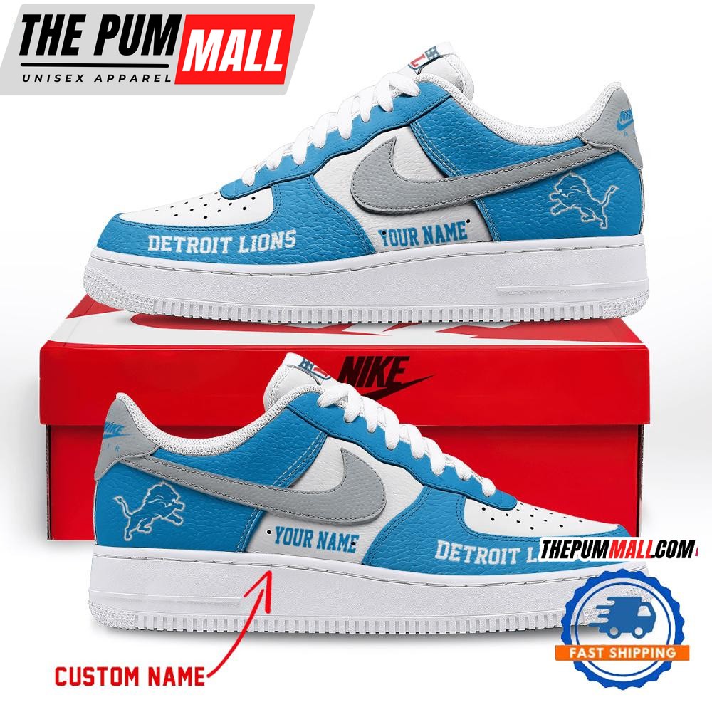 NFL Detroit Lions Limited Edition Personalized Air Force 1 Shoes Sneaker