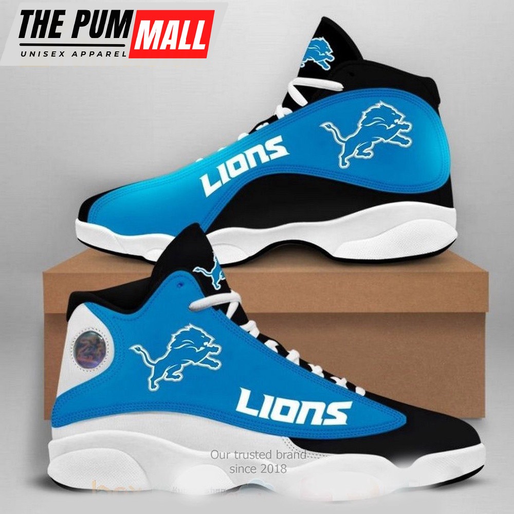 NFL Detroit Lions Logo Football Team Air Jd 13 Shoes