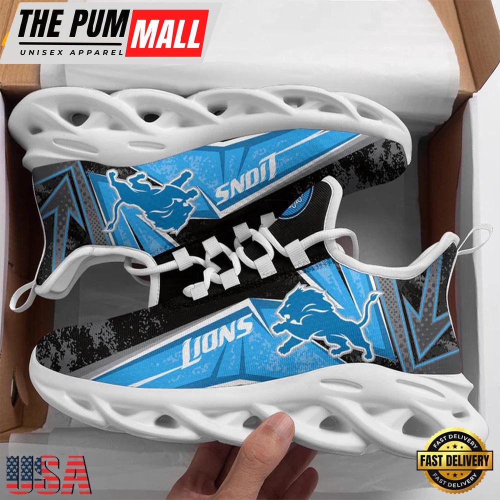 NFL Detroit Lions Logo Max Soul Shoes, Running Sneakers Shoes, Fan Gifts