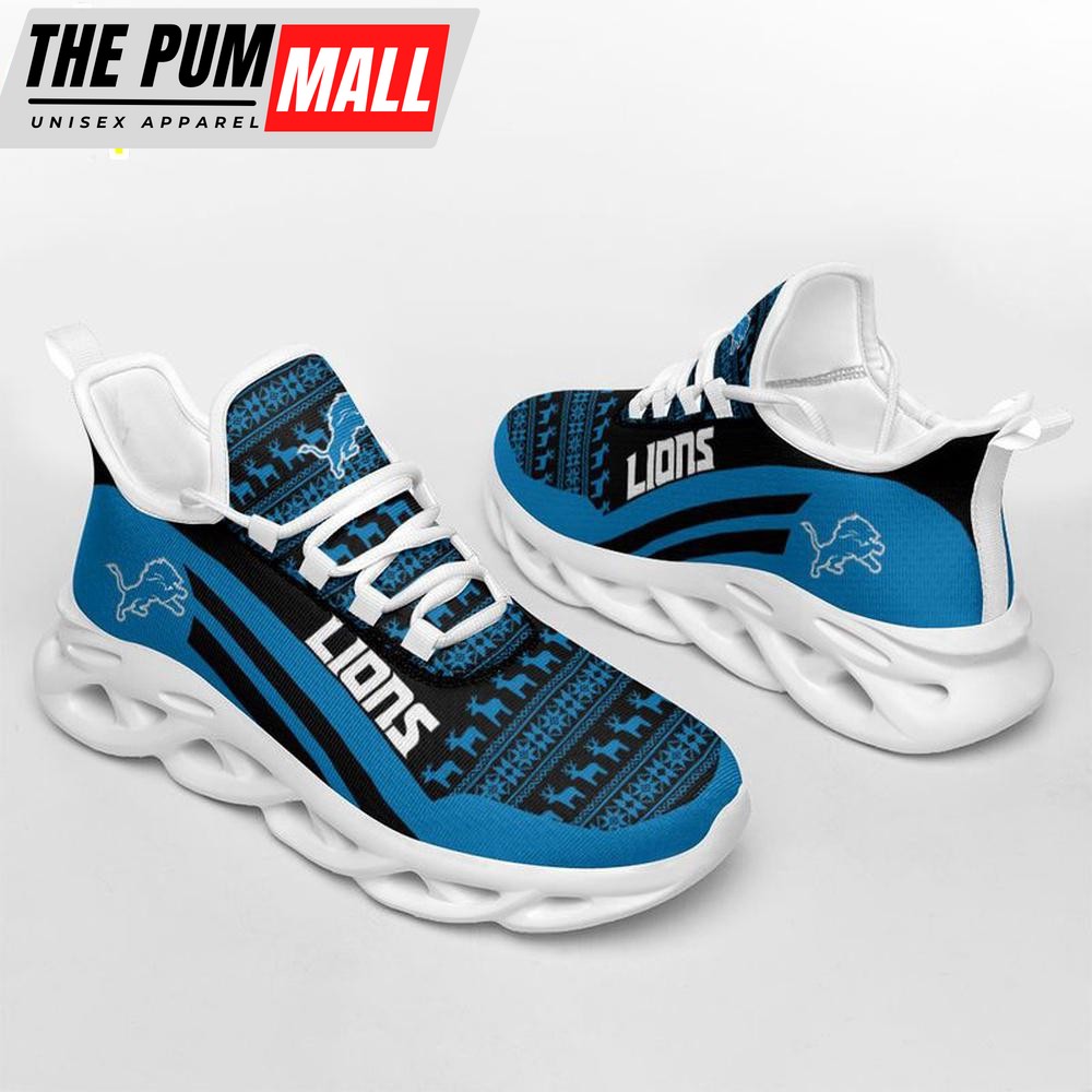 NFL Detroit Lions Merry Christmas Max Soul Shoes Gift For Fans