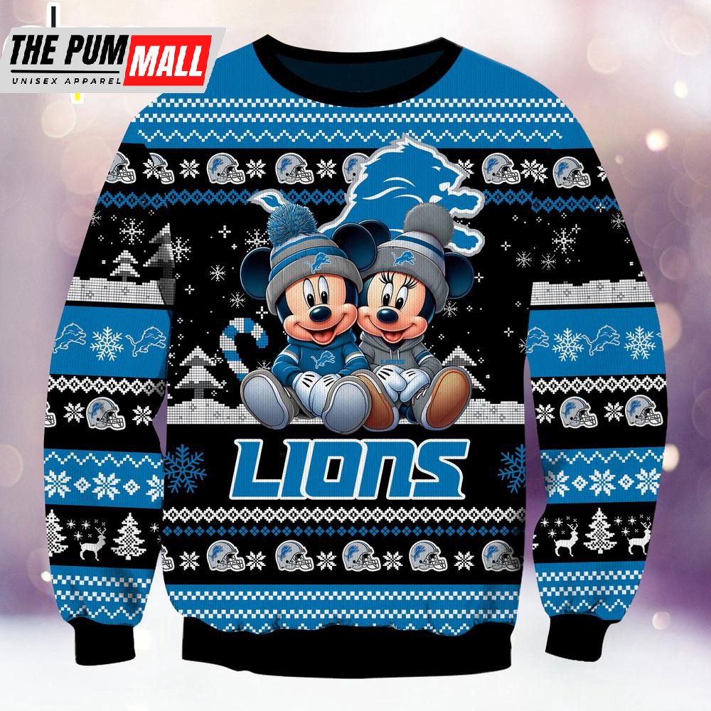 nfl-detroit-lions-mickey-and-minnie-cute-christmas-ugly-sweater-mryi0wn8 NFL Detroit Lions Mickey And Minnie Cute Christmas Ugly Sweater