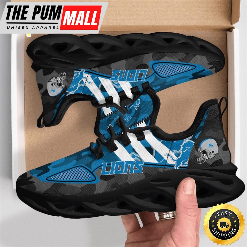 NFL Detroit Lions Military Camouflage M Soul Shoes