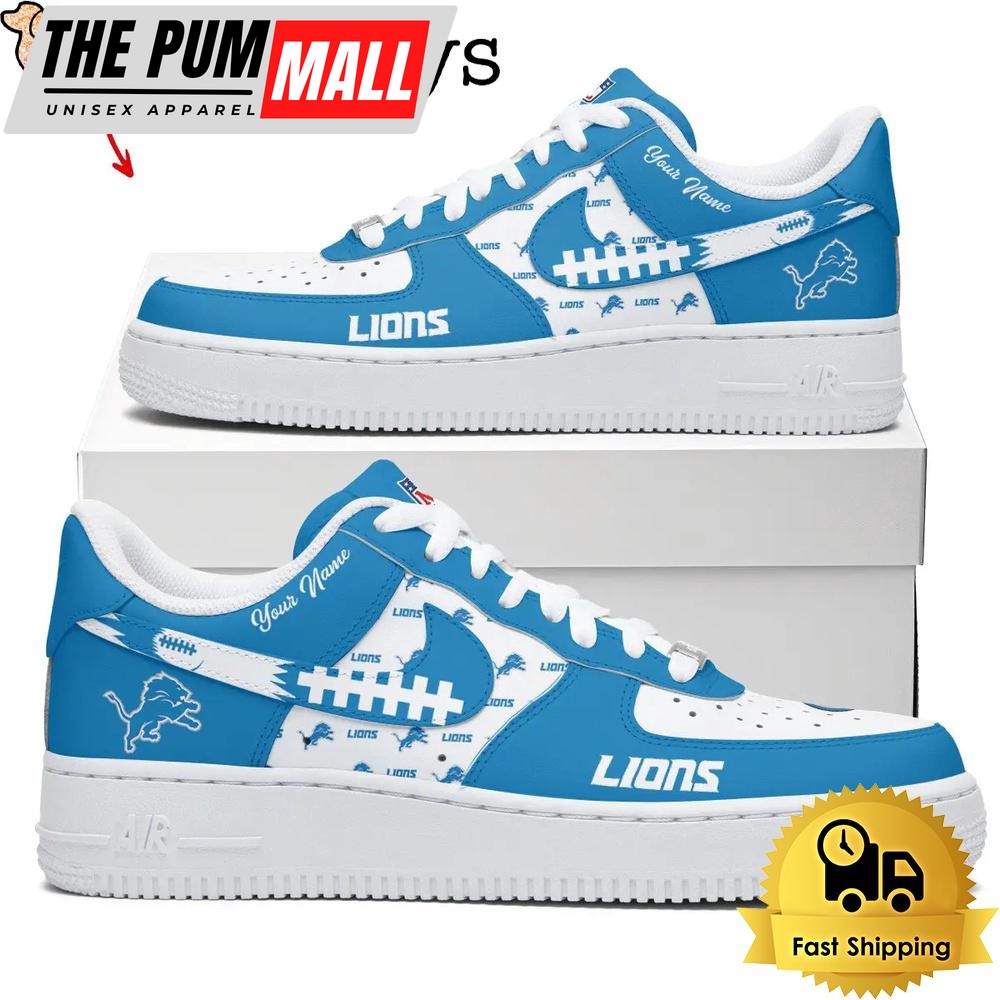 NFL Detroit Lions New Design 2025 Custom Air Force 1 Shoes