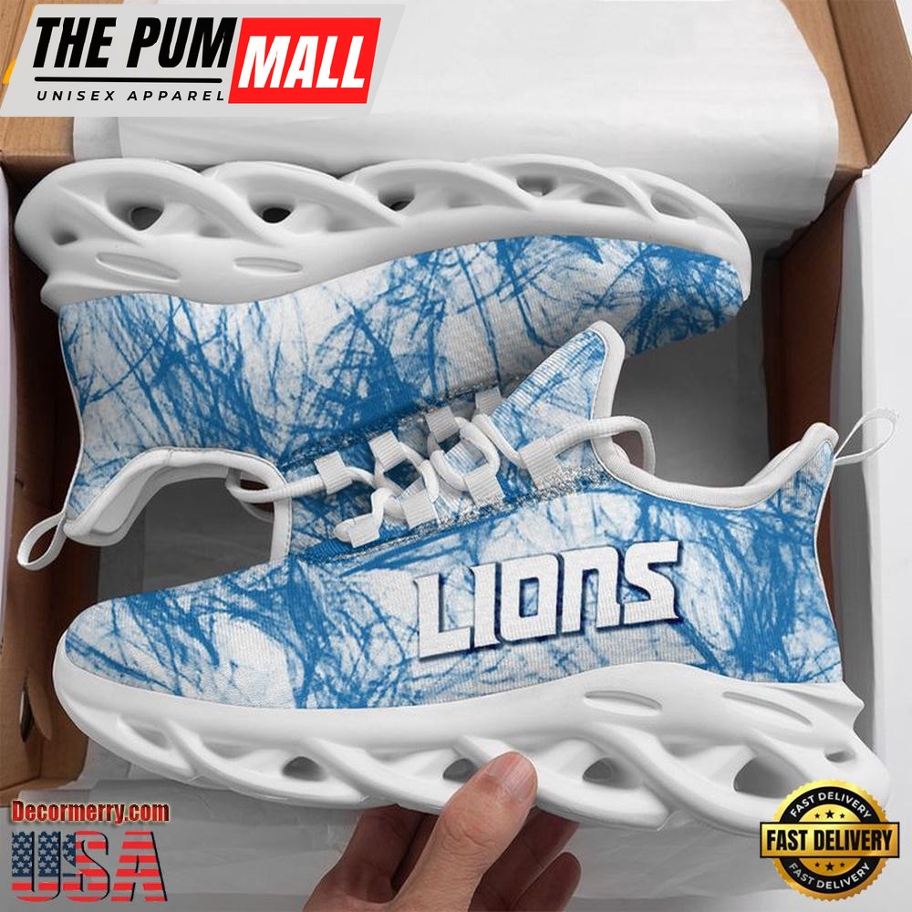 NFL Detroit Lions Smoke Pattern Max Soul Shoes , Running Sneakers Shoes