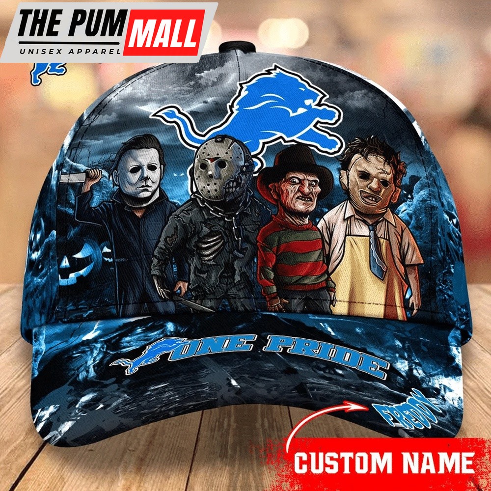 NFL Detroit Lions Special Horror Movie Characters Halloween Baseball Cap