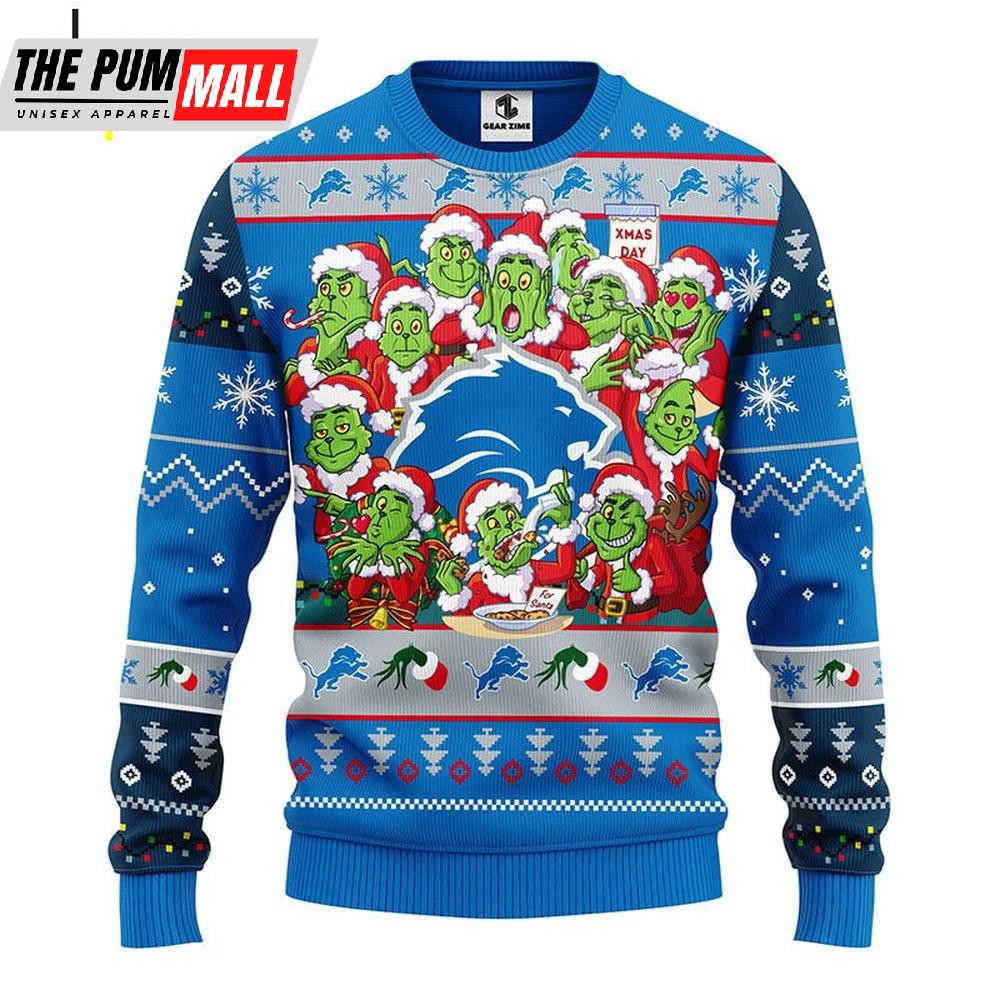 NFL Detroit Lions The Gricnh Christmas Ugly Sweater