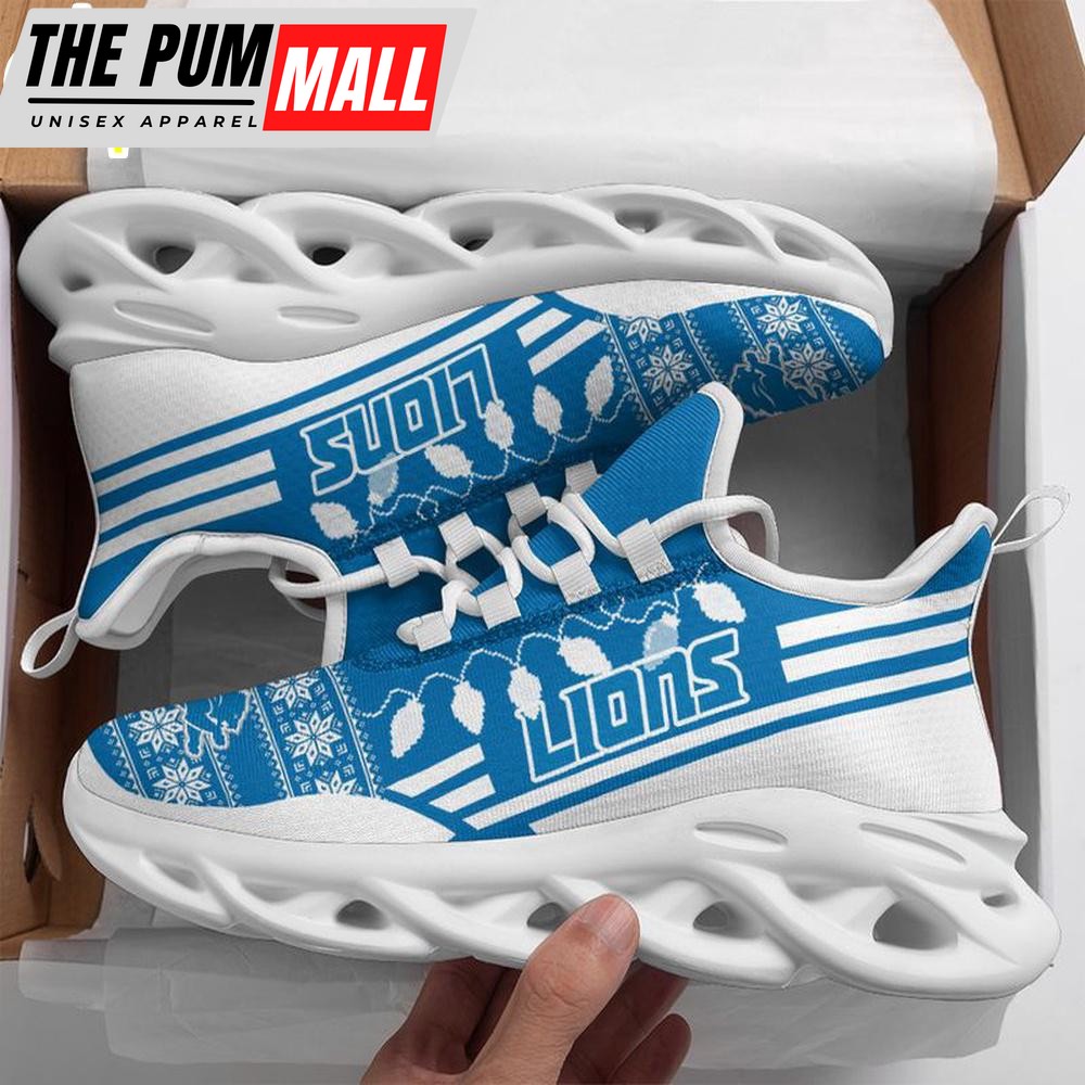 NFL Detroit Lions X-max Santa Claus Christmas Max Soul Shoes
