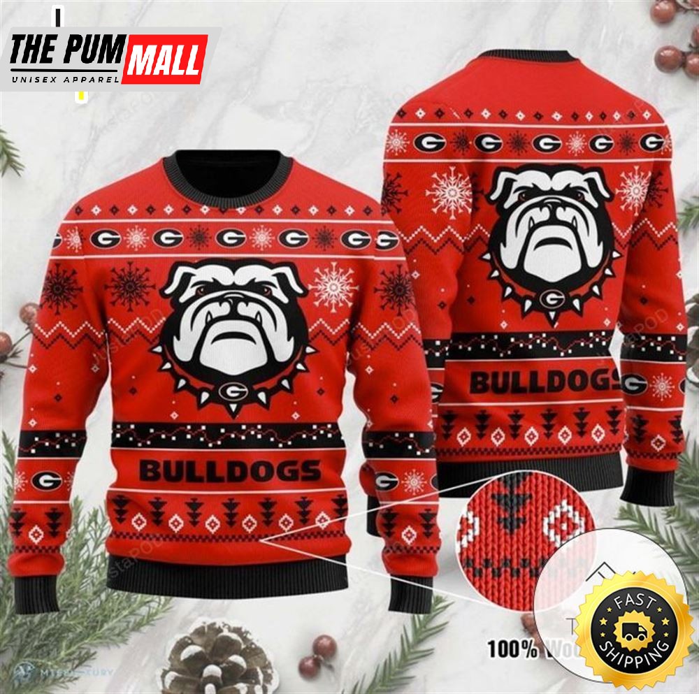 NFL Georgia Bulldogs Football Ugly Christmas Sweater