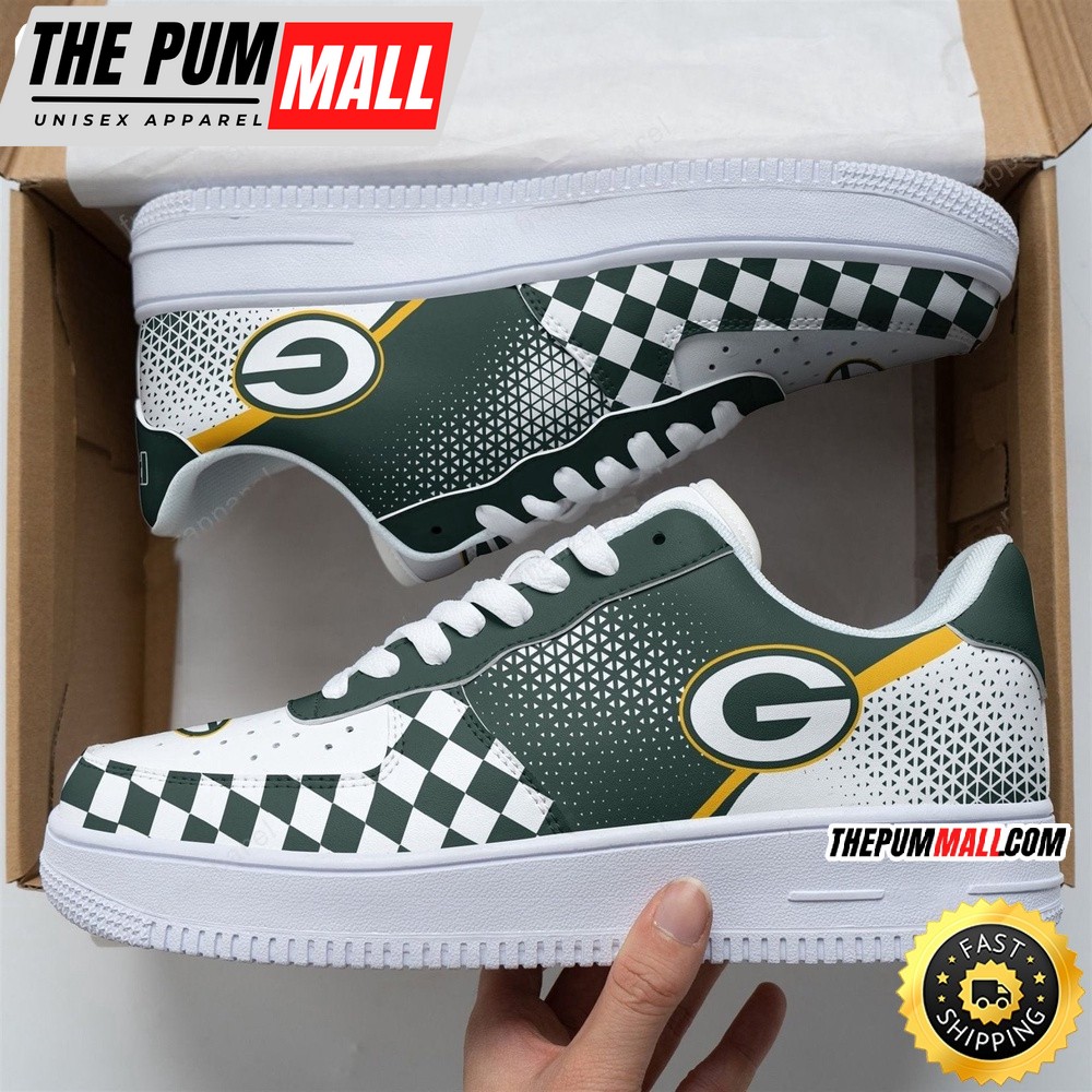 NFL Green Bay Packers Air Force 1 Shoes Football Sports Shoes