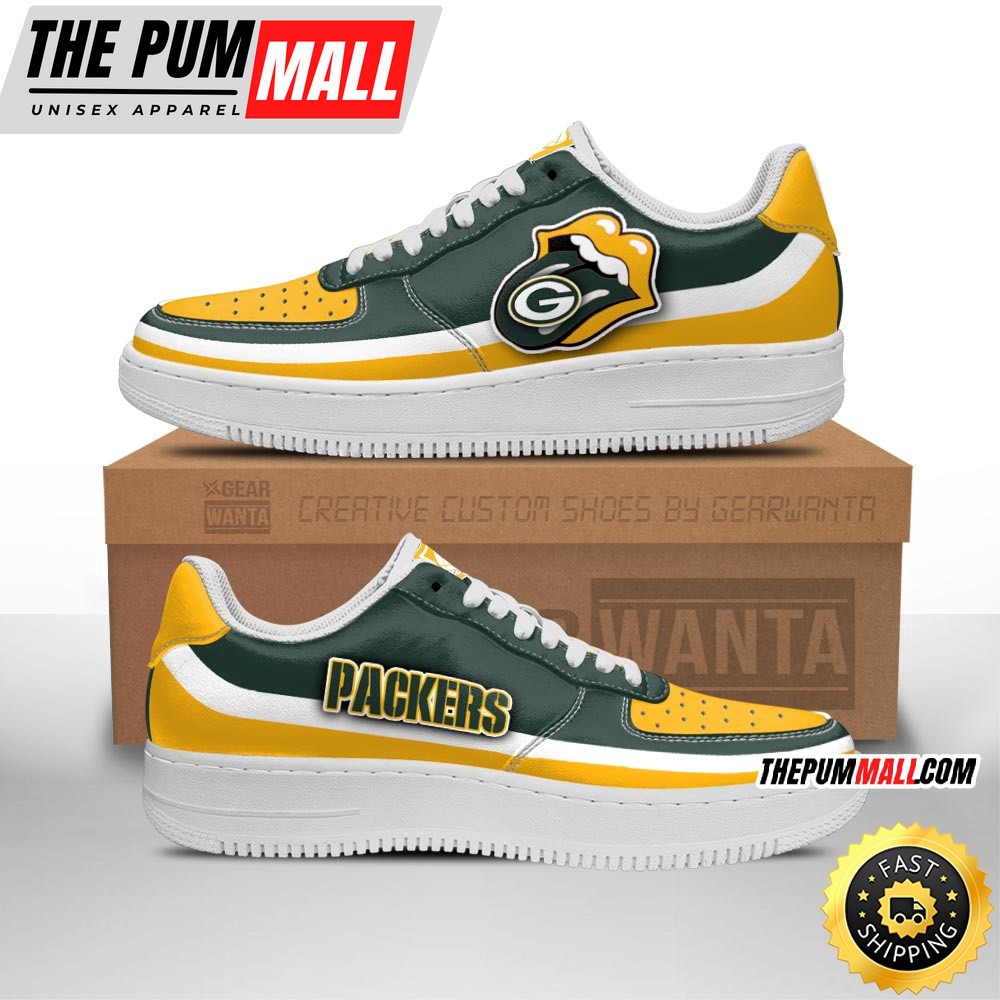 NFL Green Bay Packers Air Force 1 Shoes Sexy Lips For Fans