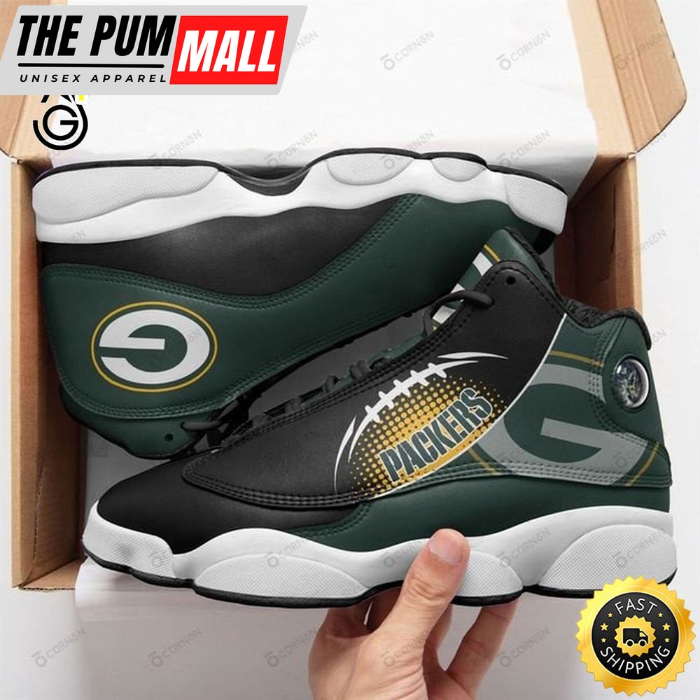 Nfl Green Bay Packers Air Jd 13 Shoes 2