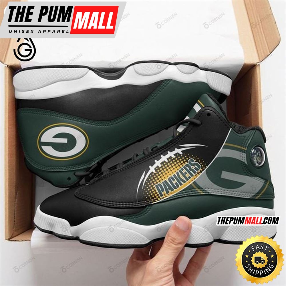 Nfl Green Bay Packers Air Jd 13 Shoes 2