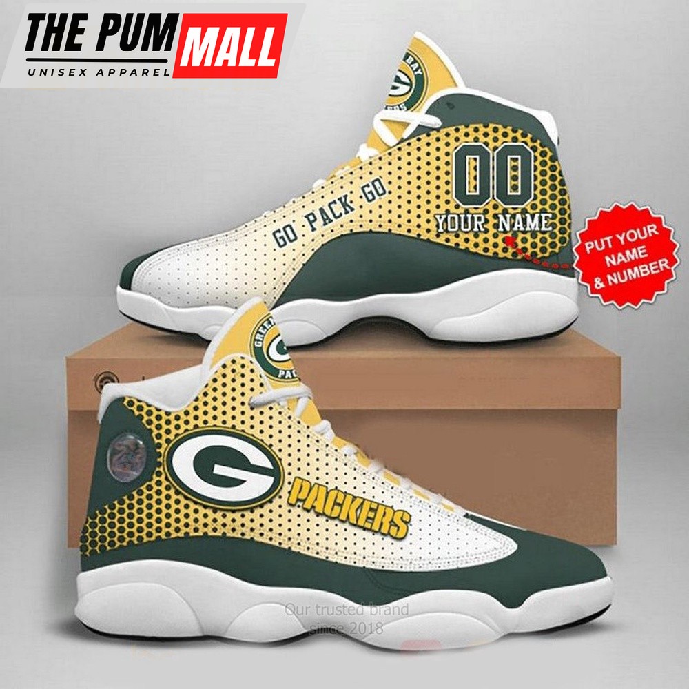NFL Green Bay Packers Air Jd 13 Shoes Sport
