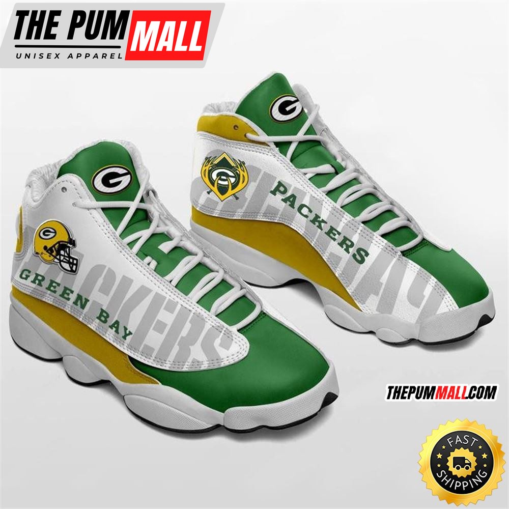 NFL Green Bay Packers Air Jd 13 Shoes V2