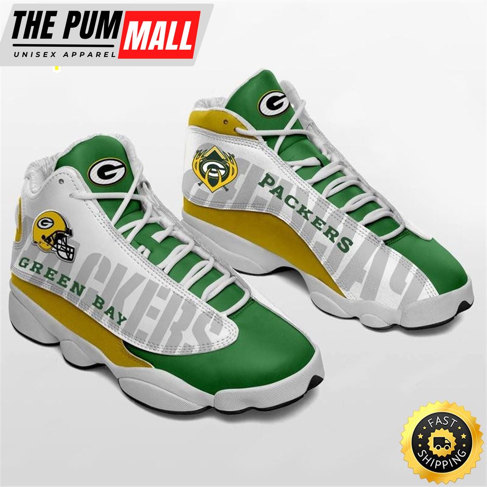 NFL Green Bay Packers Air Jd 13 Shoes V2