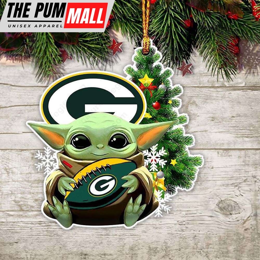 NFL Green Bay Packers Baby Yoda Christmas Ornament Xmas Tree Decoration Limited Edition