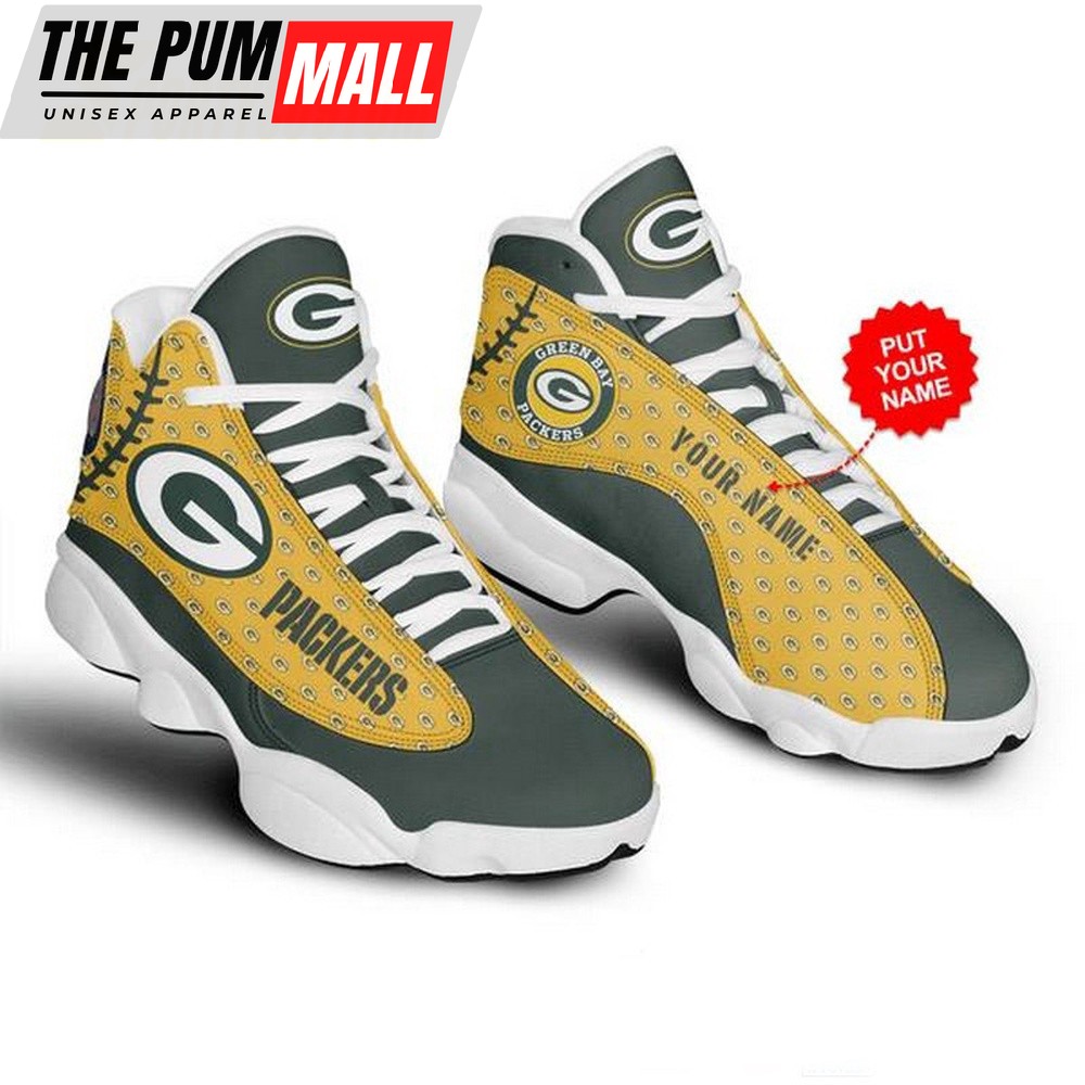 NFL Green Bay Packers Custom Name Air Jd 13 Shoes