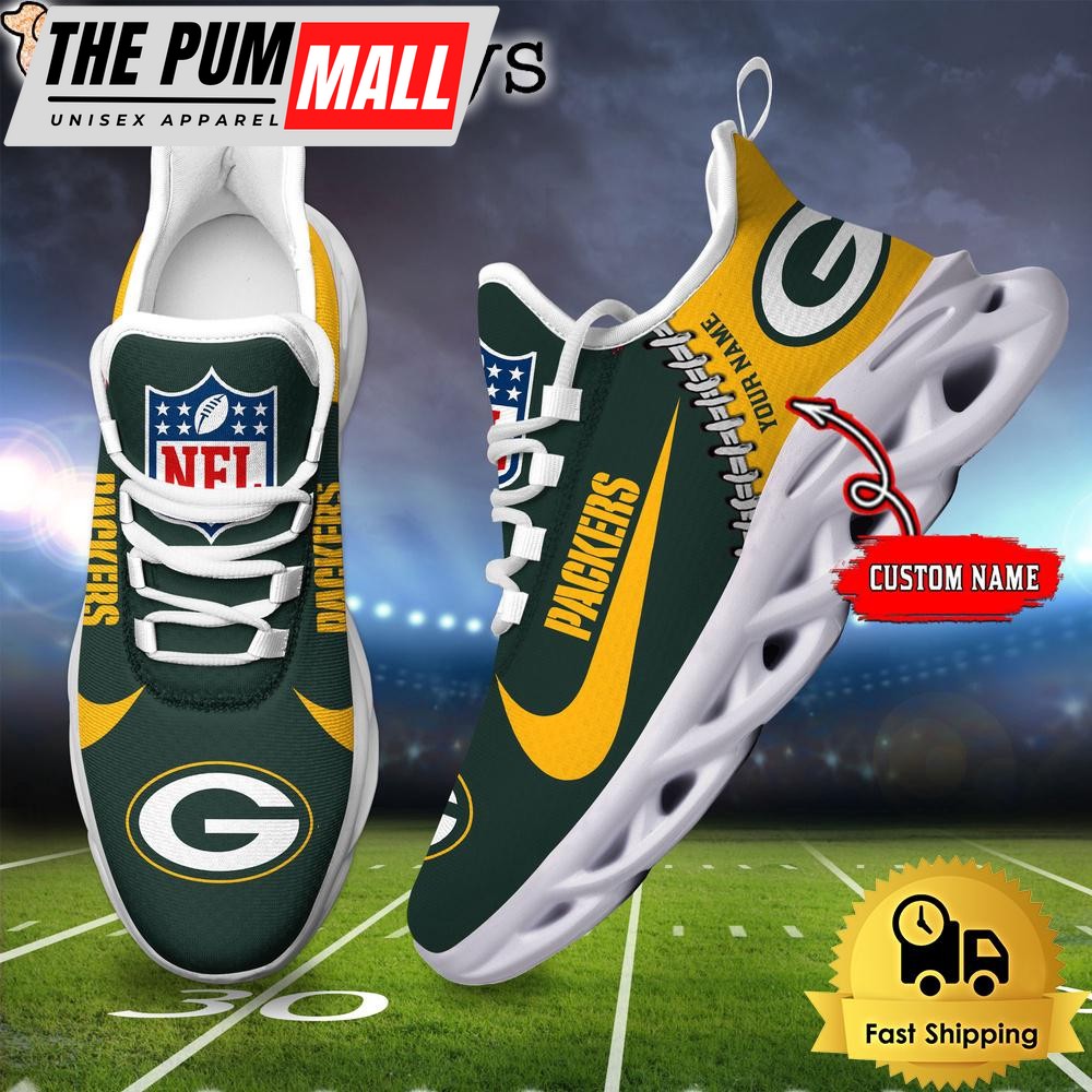 NFL Green Bay Packers Custom Name Max Soul Shoes Gift For Fans