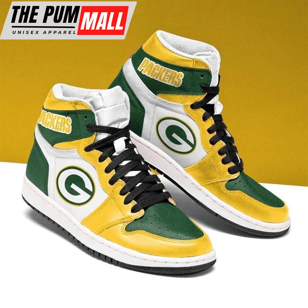 NFL Green Bay Packers Football Logo Team Air Jd 1 Hightop Shoes Sneakers