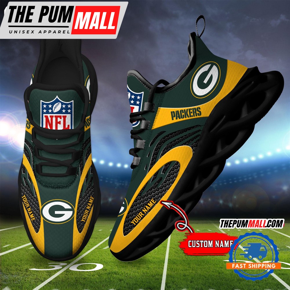 NFL Green Bay Packers Football Logo Team New Design Max Soul Shoes Sneaker