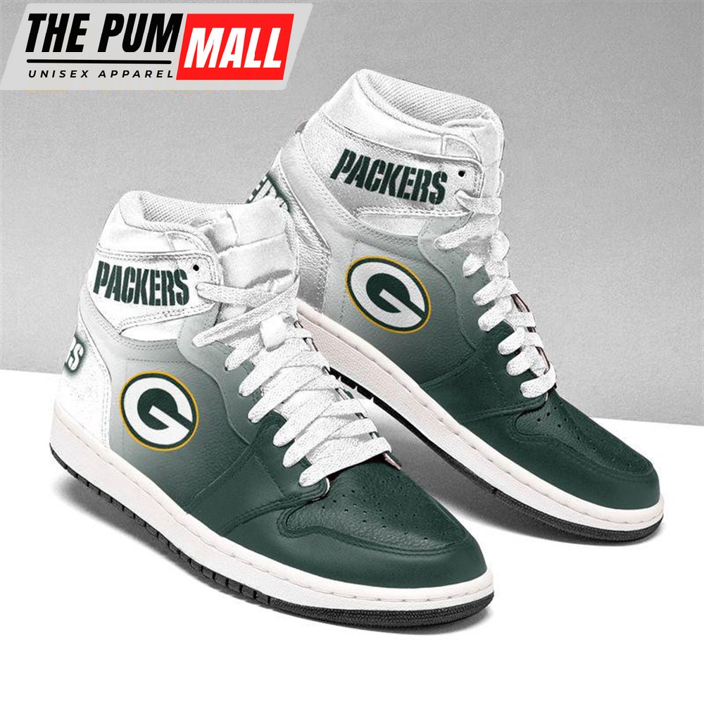 NFL Green Bay Packers Football Team Air Jd 1 Hightop Shoes Sizes