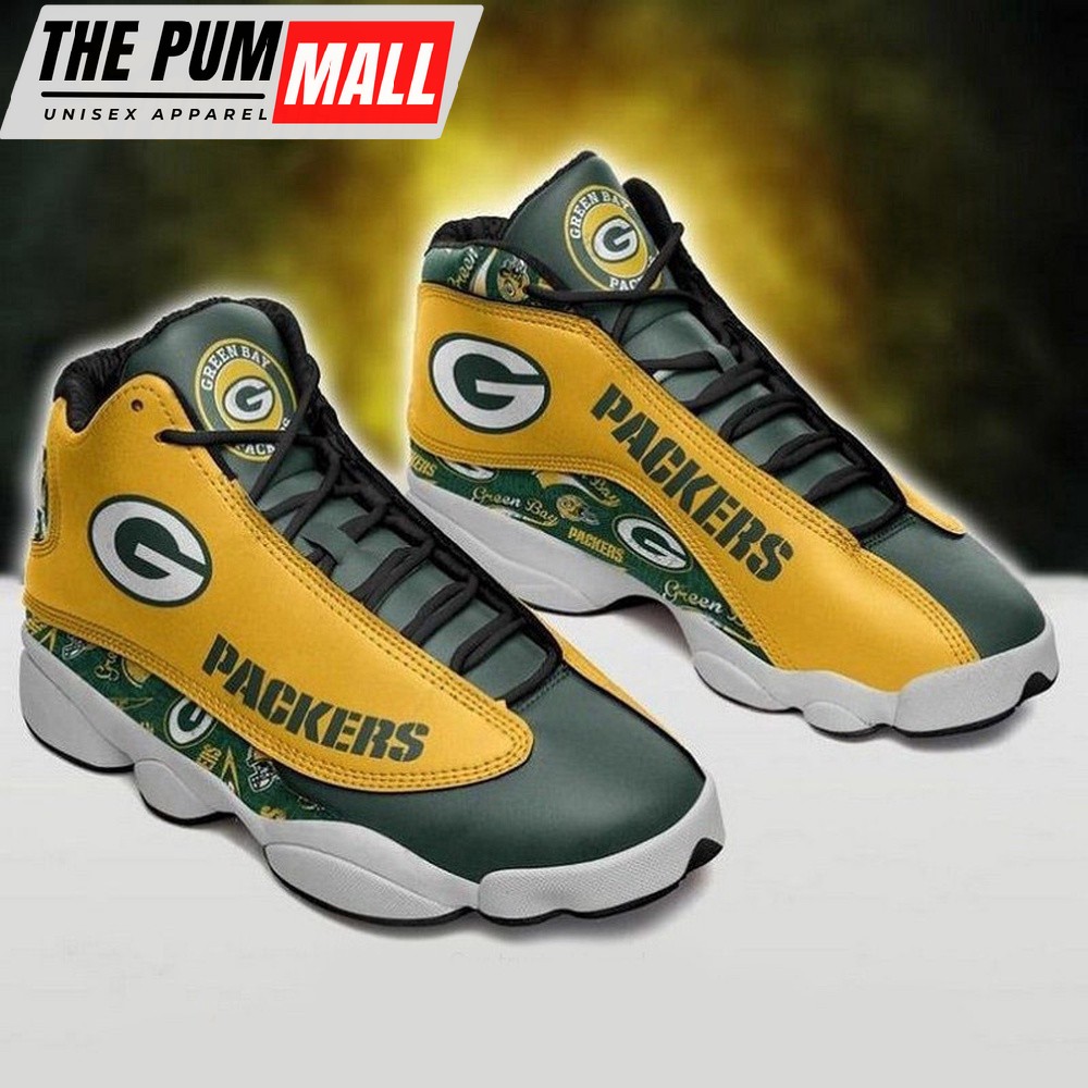 NFL Green Bay Packers Football Team Air Jd 13 Shoes
