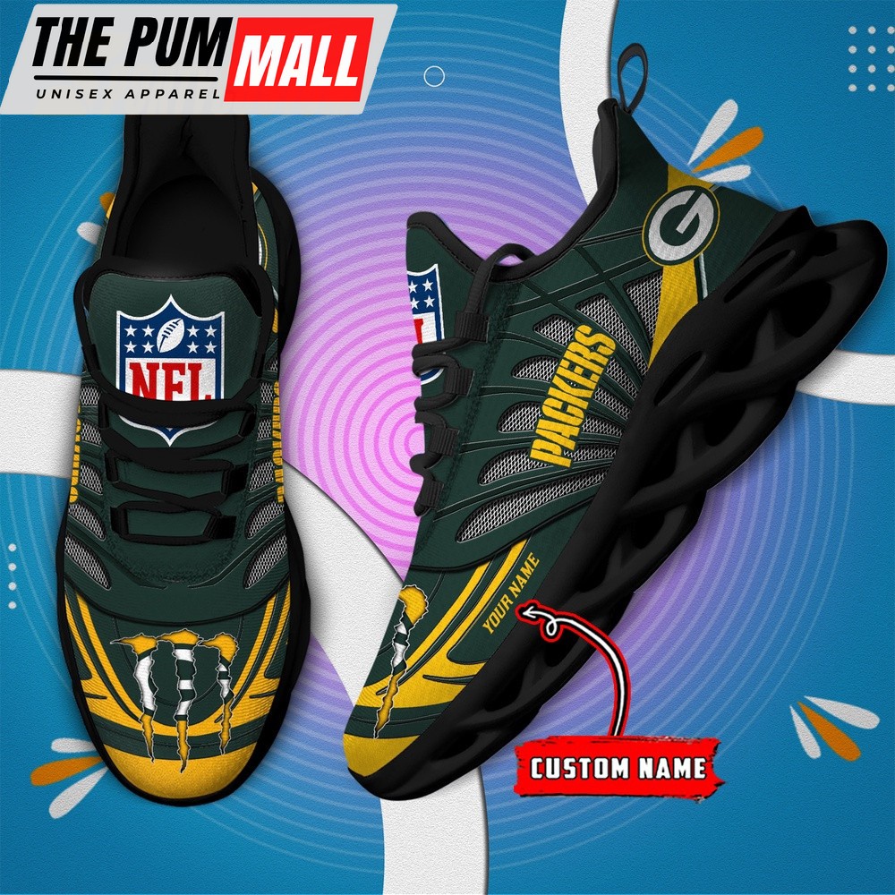 NFL Green Bay Packers Football Team Design Max Soul Shoes