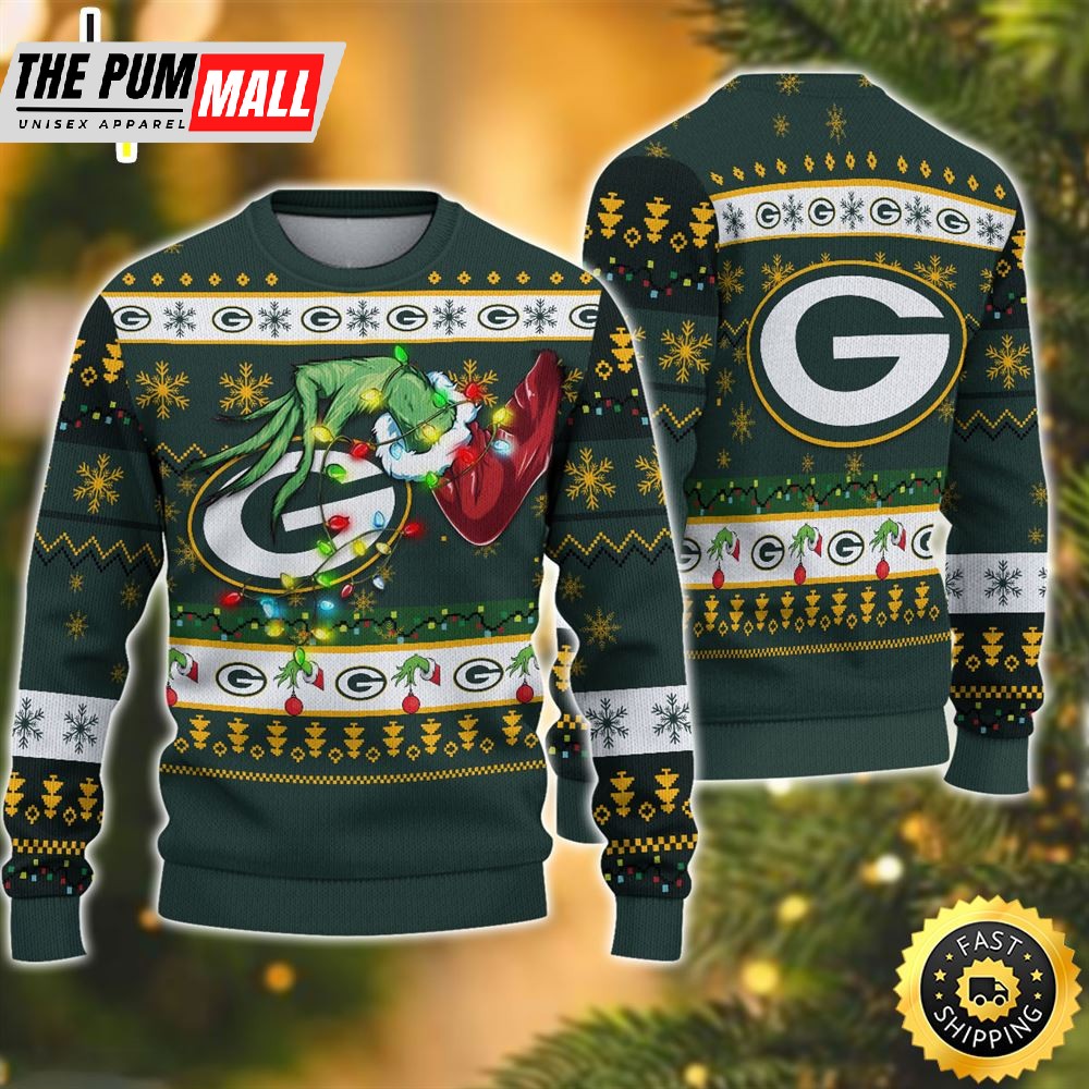 NFL Green Bay Packers Grinch Christmas Ugly Sweater