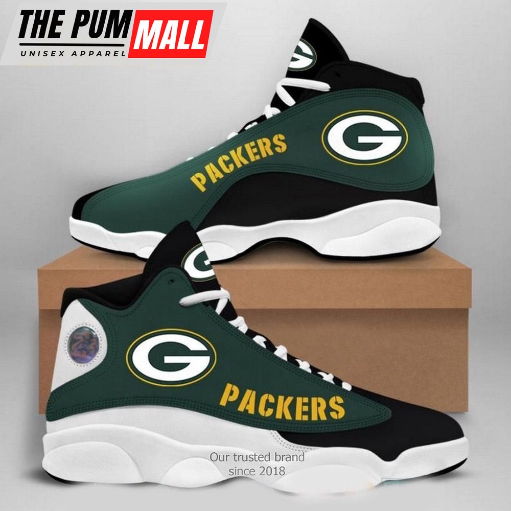 NFL Green Bay Packers Logo Football Team Air Jd 13 Shoes