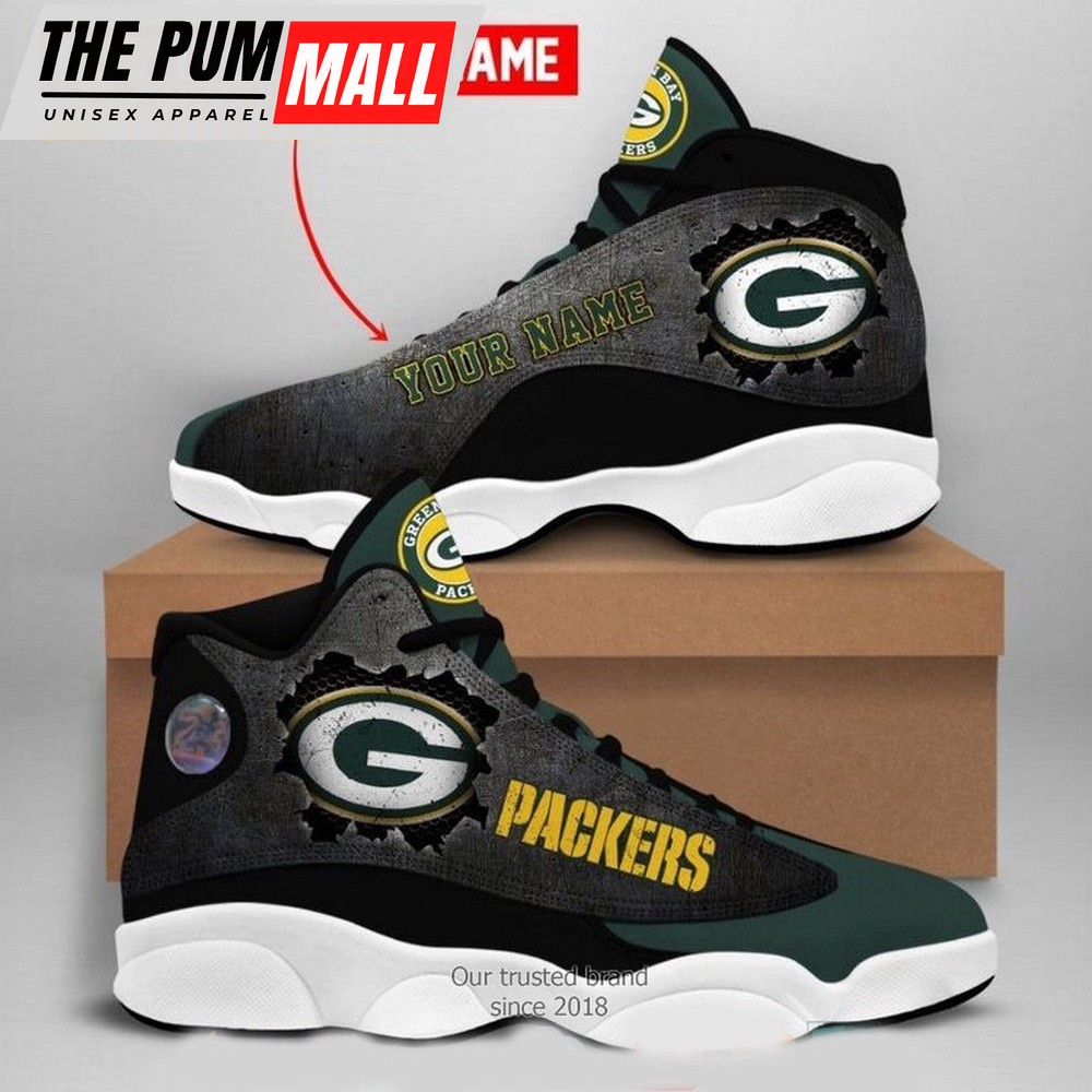 NFL Green Bay Packers Logo Football Team Air Jd 13 Shoes Sport