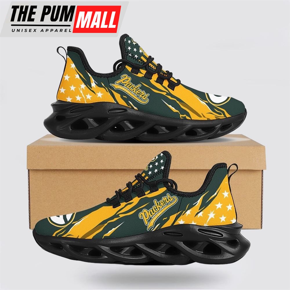NFL Green Bay Packers Max Soul Shoes Sneakers Sport Shoes Fuel Your Passion For The Game With Every Stride