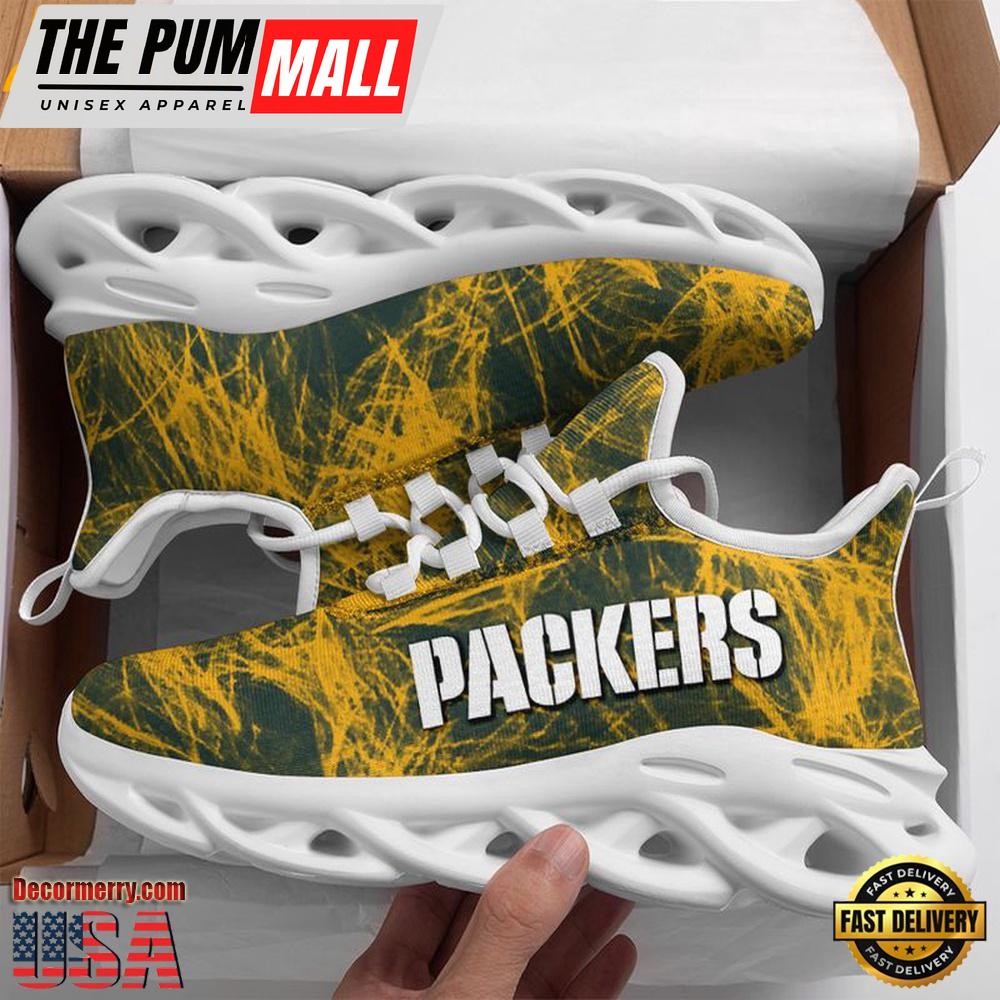 NFL Green Bay Packers Smoke Pattern Max Soul Shoes , Running Sneakers Shoes