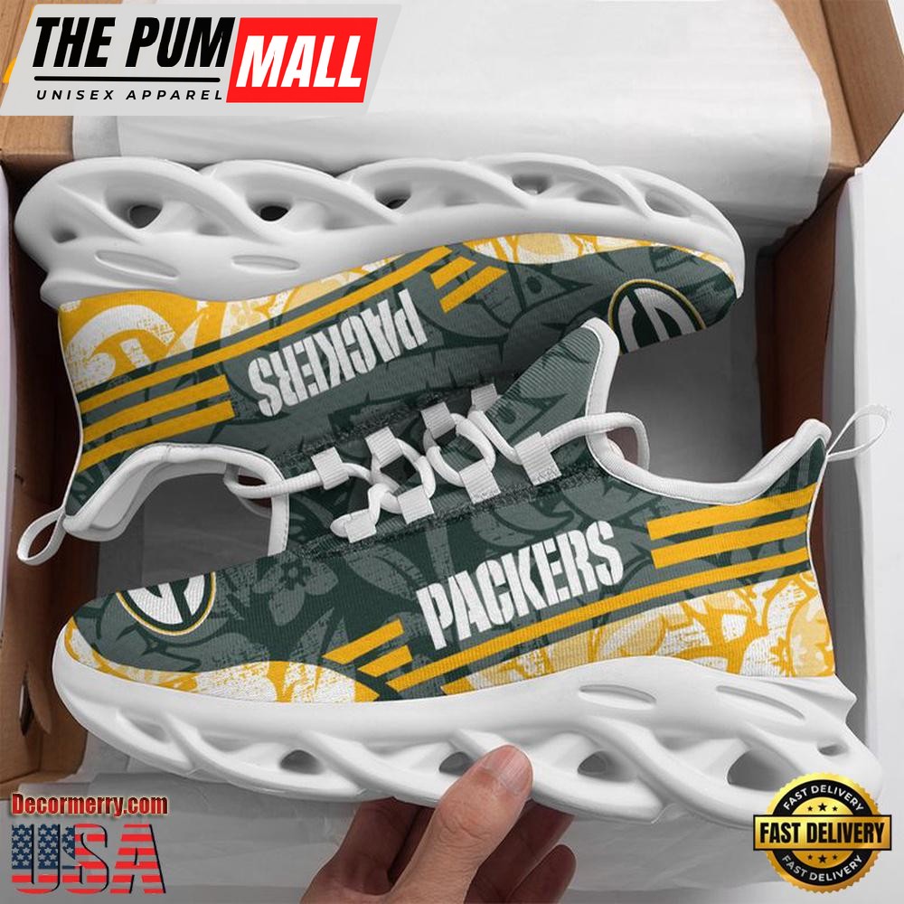 NFL Green Bay Packers Tropical Max Soul Shoes , Running Sneakers Shoes