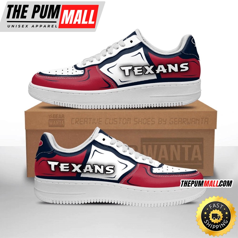 NFL Houston Texans Air Force 1 Shoes Football Sports Sneaker Shoes