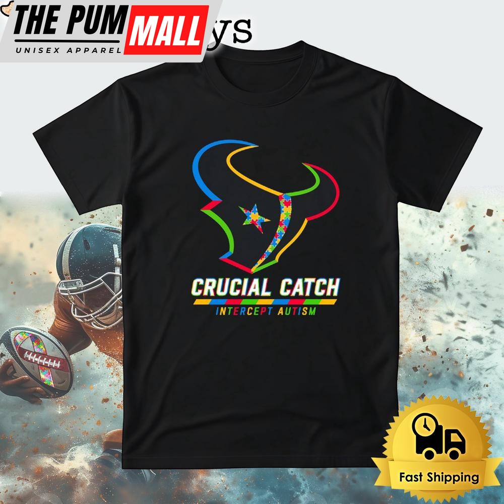 NFL Houston Texans Autism Awareness T Shirt Crucial Catch