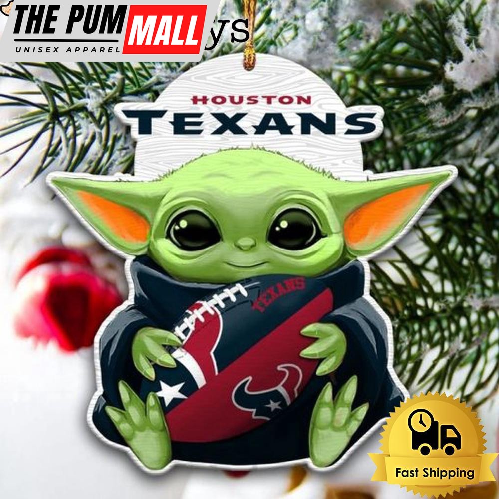 NFL Houston Texans Baby Yoda Christmas Tree Ornament Limited Edition