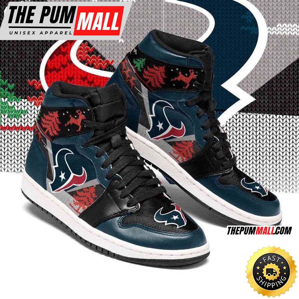 NFL Houston Texans Christmas Air Jd 1 High Sneakers