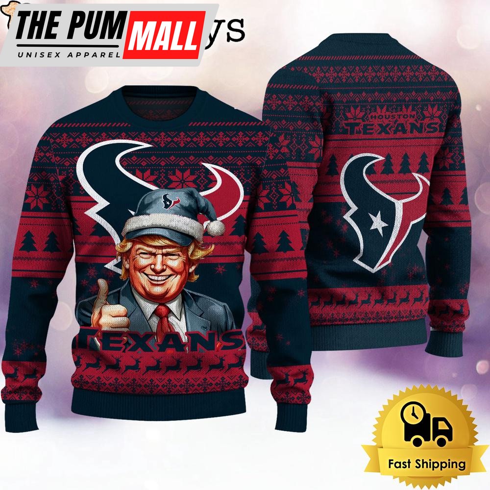 NFL Houston Texans Donald Trump Ugly Christmas Sweater