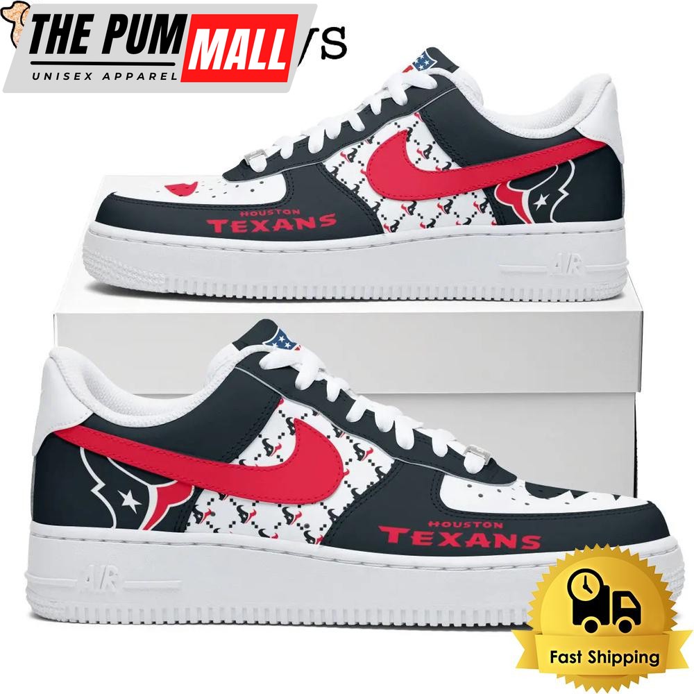 NFL Houston Texans Dress With A Winning Attitude Custom Air Force 1 Shoes