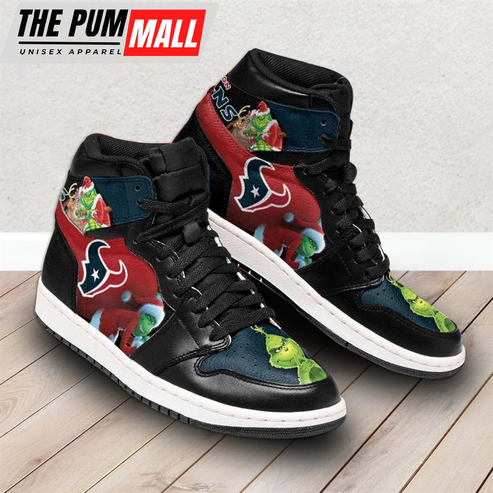 NFL Houston Texans Football Logo Team Air Jd 1 Hightop Shoes Sneakers