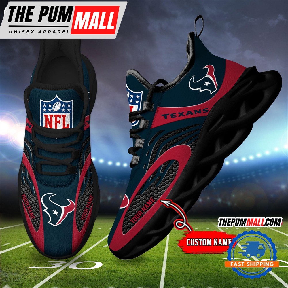 NFL Houston Texans Football Logo Team New Design Max Soul Shoes Sneaker