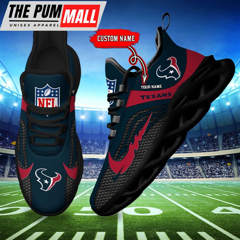 NFL Houston Texans Football Team New Design Max Soul Shoes Sneaker