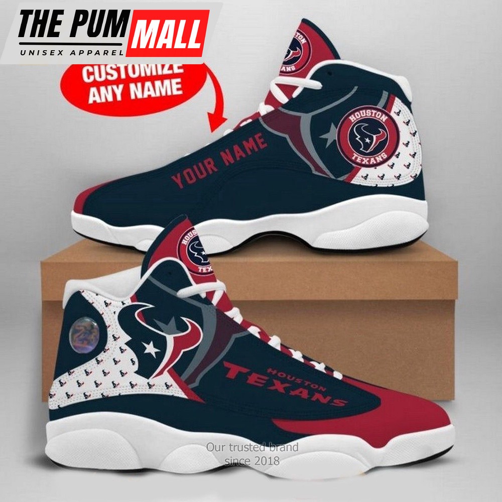 NFL Houston Texans Logo Team Air Jd 13 Sneaker Shoes